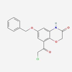 molecular formula C17H14ClNO4 B3291082 6-(Benzyloxy)-8-(2-chloroacetyl)-2H-benzo[b][1,4]oxazin-3(4H)-one CAS No. 869478-10-4