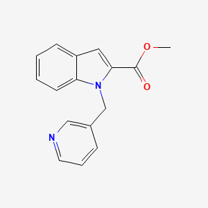 molecular formula C16H14N2O2 B3291123 Methyl 1-(pyridin-3-ylmethyl)-1H-indole-2-carboxylate CAS No. 869650-64-6
