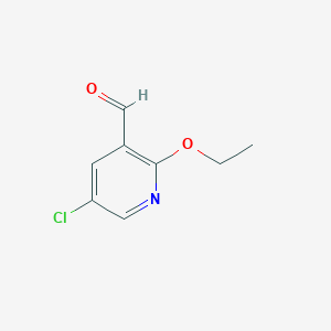 molecular formula C8H8ClNO2 B3291212 5-Chloro-2-ethoxy-pyridine-3-carbaldehyde CAS No. 870721-63-4