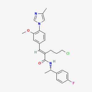 Pentanamide, 5-chloro-N-[(1S)-1-(4-fluorophenyl)ethyl]-2-[[3-methoxy-4-(4-methyl-1H-imidazol-1-yl)phenyl]methylene]-, (2E)-