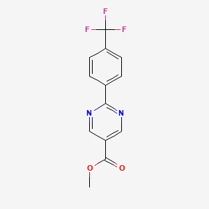 molecular formula C13H9F3N2O2 B3291248 Methyl 2-(4-(trifluoromethyl)phenyl)pyrimidine-5-carboxylate CAS No. 871251-66-0