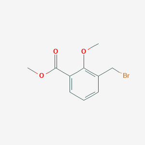 molecular formula C10H11BrO3 B3291286 Methyl 3-(bromomethyl)-2-methoxybenzoate CAS No. 87165-53-5