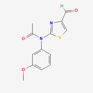 N-(4-formyl-1,3-thiazol-2-yl)-N-(3-methoxyphenyl)acetamide