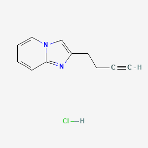 2-(but-3-yn-1-yl)Imidazo[1,2-a]pyridine hydrochloride