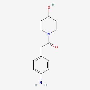 molecular formula C13H18N2O2 B3291384 1-[(4-Aminophenyl)acetyl]piperidin-4-OL CAS No. 872404-78-9