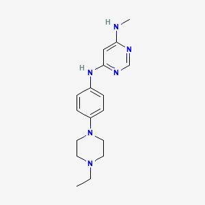 molecular formula C17H24N6 B3291392 N4-(4-(4-Ethylpiperazin-1-yl)phenyl)-N6-methylpyrimidine-4,6-diamine CAS No. 872511-35-8