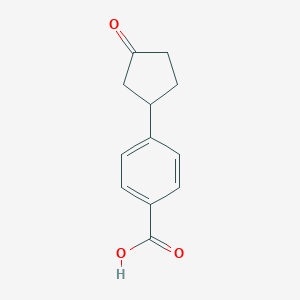 molecular formula C12H12O3 B3291424 4-(3-oxocyclopentyl)Benzoic acid CAS No. 872613-88-2
