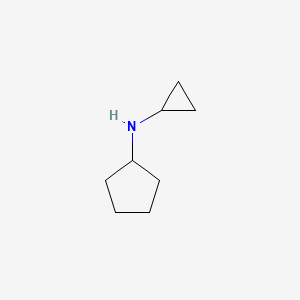 molecular formula C8H15N B3291569 N-cyclopropylcyclopentanamine CAS No. 873-59-6