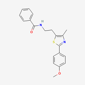 molecular formula C20H20N2O2S B3291761 N-{2-[2-(4-methoxyphenyl)-4-methyl-1,3-thiazol-5-yl]ethyl}benzamide CAS No. 873075-99-1