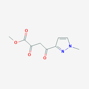 molecular formula C9H10N2O4 B3292058 methyl 4-(1-methyl-1H-pyrazol-3-yl)-2,4-dioxobutanoate CAS No. 8755553-41-6