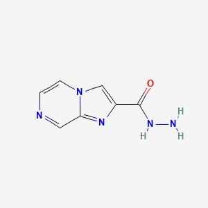 molecular formula C7H7N5O B3292080 Imidazo[1,2-a]pyrazine-2-carbohydrazide CAS No. 87597-36-2