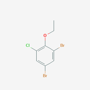 molecular formula C8H7Br2ClO B3292120 1,5-Dibromo-3-chloro-2-ethoxybenzene CAS No. 876486-37-2