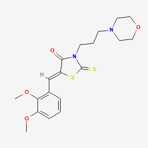 B3292324 (Z)-5-(2,3-dimethoxybenzylidene)-3-(3-morpholinopropyl)-2-thioxothiazolidin-4-one CAS No. 877791-77-0