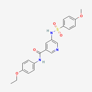 molecular formula C21H21N3O5S B3292502 N-(4-Ethoxyphenyl)-5-(4-methoxybenzenesulfonamido)pyridine-3-carboxamide CAS No. 878061-57-5