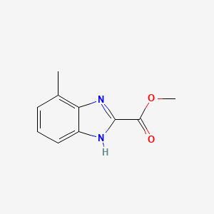 molecular formula C10H10N2O2 B3292565 Methyl 4-methyl-1H-benzo[d]imidazole-2-carboxylate CAS No. 87836-36-0