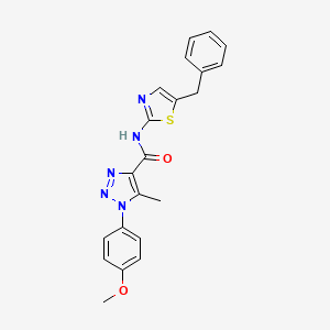 molecular formula C21H19N5O2S B3292595 N-(5-benzyl-1,3-thiazol-2-yl)-1-(4-methoxyphenyl)-5-methyl-1H-1,2,3-triazole-4-carboxamide CAS No. 878735-36-5