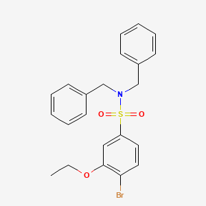 molecular formula C22H22BrNO3S B3292822 N,N-dibenzyl-4-bromo-3-ethoxybenzenesulfonamide CAS No. 881476-99-9