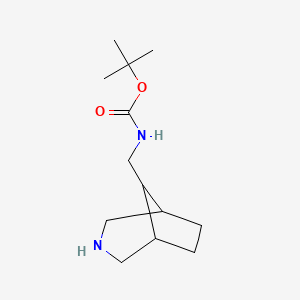 molecular formula C13H24N2O2 B3292887 tert-Butyl ((1r,5s)-3-azabicyclo[3.2.1]octan-8-ylmethyl)carbamate CAS No. 882188-70-7