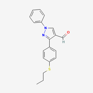 B3292906 1-phenyl-3-[4-(propylsulfanyl)phenyl]-1H-pyrazole-4-carbaldehyde CAS No. 882234-97-1