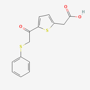 2-{5-[2-(Phenylthio)acetyl]-2-thienyl}acetic acid