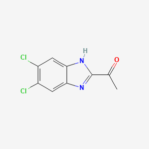 molecular formula C9H6Cl2N2O B3292977 1-(5,6-Dichloro-1H-benzo[d]imidazol-2-yl)ethanone CAS No. 882977-63-1