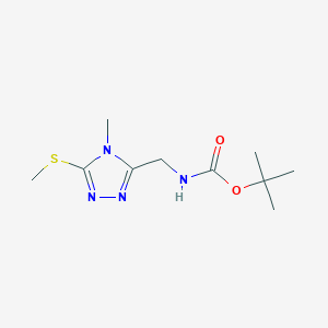 molecular formula C10H18N4O2S B3292981 tert-Butyl ((4-methyl-5-(methylthio)-4H-1,2,4-triazol-3-yl)methyl)carbamate CAS No. 883008-47-7