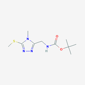tert-Butyl ((4-methyl-5-(methylthio)-4H-1,2,4-triazol-3-yl)methyl)carbamate