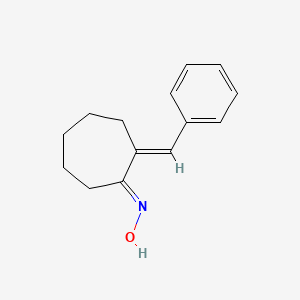 molecular formula C14H17NO B3293051 Cycloheptanone, 2-(phenylmethylene)-, oxime CAS No. 88356-03-0