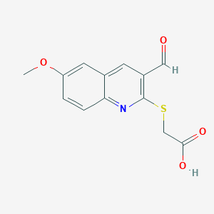 molecular formula C13H11NO4S B3293118 [(3-Formyl-6-methoxyquinolin-2-yl)thio]acetic acid CAS No. 884497-65-8