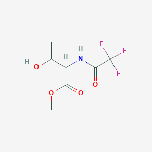 molecular formula C7H10F3NO4 B3293146 Methyl 3-hydroxy-2-[(2,2,2-trifluoroacetyl)amino]butanoate CAS No. 88494-53-5