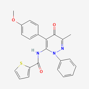 N-[4-(4-methoxyphenyl)-6-methyl-5-oxo-2-phenyl-2,5-dihydropyridazin-3-yl]thiophene-2-carboxamide