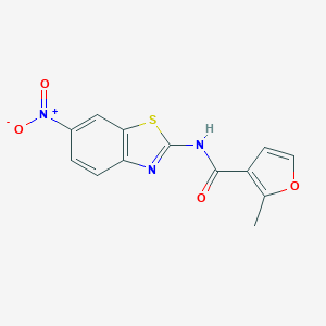 molecular formula C13H9N3O4S B329322 N-{6-nitro-1,3-benzothiazol-2-yl}-2-methyl-3-furamide 