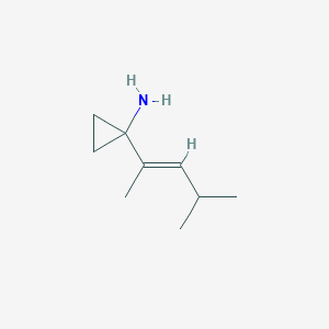 (E)-1-(4-Methylpent-2-EN-2-YL)cyclopropanamine