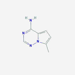 molecular formula C7H8N4 B3293255 7-Methylpyrrolo[2,1-f][1,2,4]triazin-4-amine CAS No. 885270-28-0
