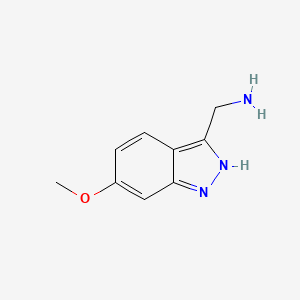 molecular formula C9H11N3O B3293279 (6-Methoxy-1H-indazol-3-YL)methanamine CAS No. 885271-66-9