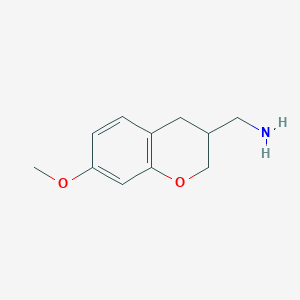 molecular formula C11H15NO2 B3293281 (7-Methoxychroman-3-yl)methanamine CAS No. 885271-80-7