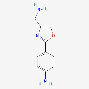 4-(4-(Aminomethyl)oxazol-2-YL)aniline