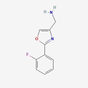 B3293348 (2-(2-Fluorophenyl)oxazol-4-YL)methanamine CAS No. 885274-39-5