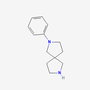 molecular formula C13H18N2 B3293359 2-Phenyl-2,7-diaza-spiro[4.4]nonane CAS No. 885275-24-1