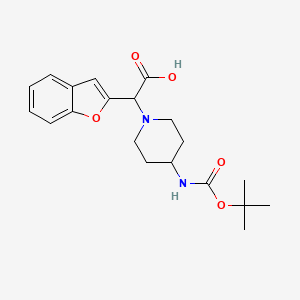 Benzofuran-2-yl-(4-Boc-amino-piperidin-1-yl)-acetic acid