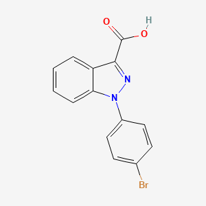 molecular formula C14H9BrN2O2 B3293386 1-(4-Bromophenyl)-1H-indazole-3-carboxylic acid CAS No. 885275-47-8