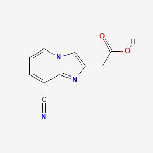 molecular formula C10H7N3O2 B3293395 (8-Cyano-imidazo[1,2-A]pyridin-2-YL)-acetic acid CAS No. 885275-53-6