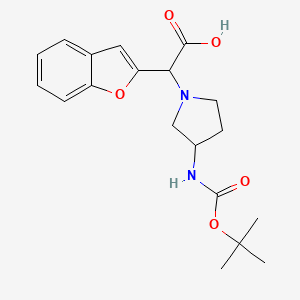 Benzofuran-2-yl-(3-Boc-amino-pyrrolidin-1-yl)-acetic acid
