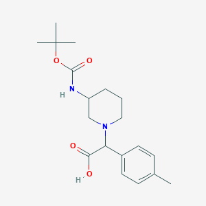 molecular formula C19H28N2O4 B3293429 (3-N-Boc-amino-piperidin-1-yl)-p-tolyl-acetic acid CAS No. 885276-43-7
