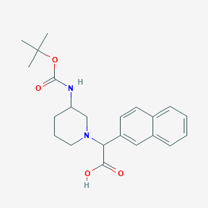 molecular formula C22H28N2O4 B3293445 (3-Boc-amino-piperidin-1-YL)-naphthalen-2-YL-acetic acid CAS No. 885276-52-8
