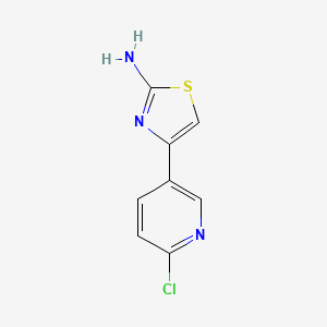 molecular formula C8H6ClN3S B3293478 4-(6-Chloro-pyridin-3-YL)-thiazol-2-ylamine CAS No. 885279-42-5