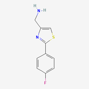 molecular formula C10H9FN2S B3293482 (2-(4-Fluorophenyl)thiazol-4-yl)methanamine CAS No. 885280-17-1