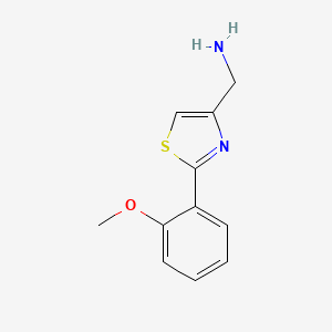 molecular formula C11H12N2OS B3293486 (2-(2-Methoxyphenyl)thiazol-4-YL)methanamine CAS No. 885280-27-3