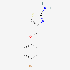 molecular formula C10H9BrN2OS B3293507 4-(4-bromophenoxymethyl)-1,3-thiazol-2-amine CAS No. 885458-02-6