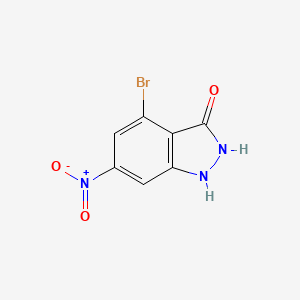molecular formula C7H4BrN3O3 B3293542 4-Bromo-3-hydroxy-6-nitroindazole CAS No. 885518-63-8
